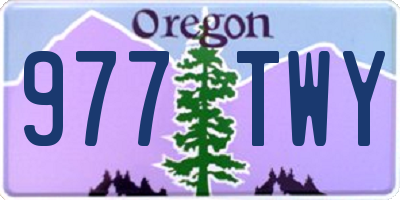 OR license plate 977TWY