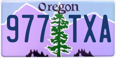 OR license plate 977TXA