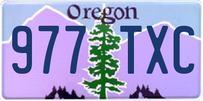 OR license plate 977TXC