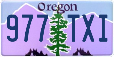 OR license plate 977TXI
