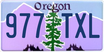 OR license plate 977TXL