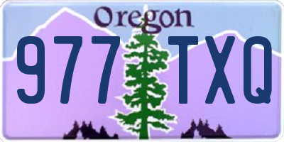 OR license plate 977TXQ