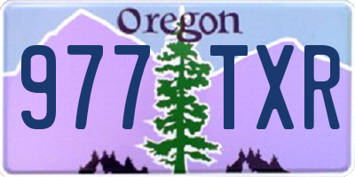 OR license plate 977TXR