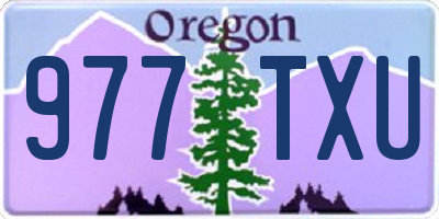 OR license plate 977TXU