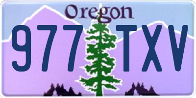 OR license plate 977TXV