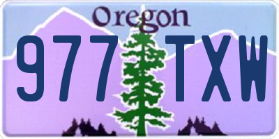 OR license plate 977TXW