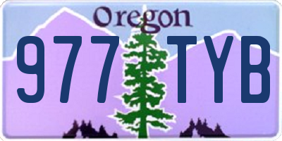 OR license plate 977TYB
