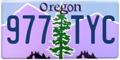 OR license plate 977TYC