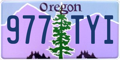 OR license plate 977TYI