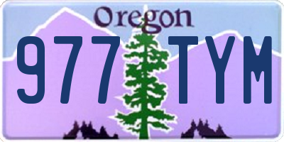 OR license plate 977TYM