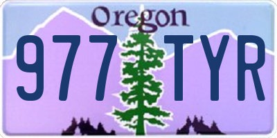 OR license plate 977TYR
