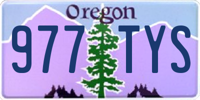OR license plate 977TYS