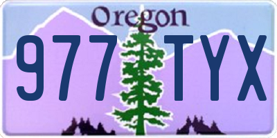 OR license plate 977TYX