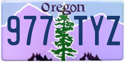 OR license plate 977TYZ