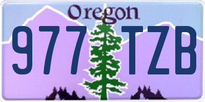 OR license plate 977TZB
