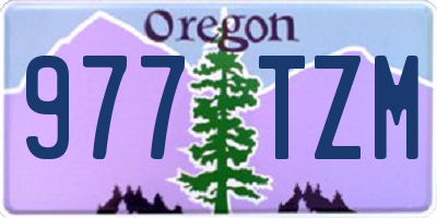OR license plate 977TZM