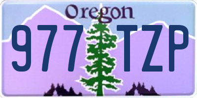 OR license plate 977TZP
