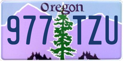 OR license plate 977TZU