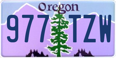 OR license plate 977TZW