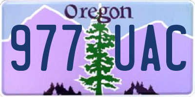 OR license plate 977UAC