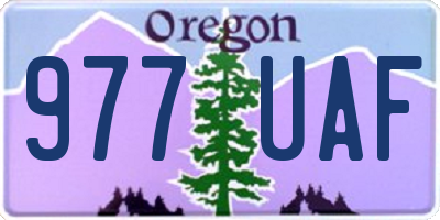 OR license plate 977UAF
