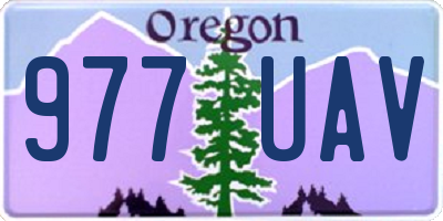 OR license plate 977UAV