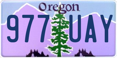 OR license plate 977UAY