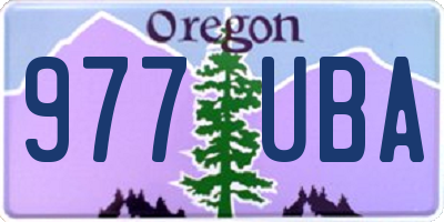 OR license plate 977UBA