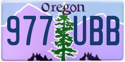 OR license plate 977UBB