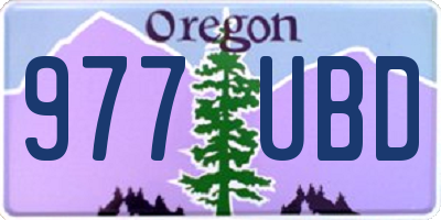 OR license plate 977UBD