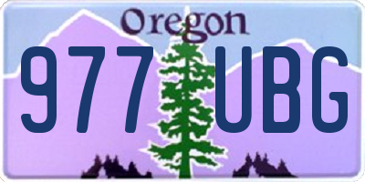OR license plate 977UBG