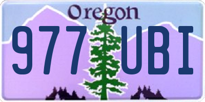 OR license plate 977UBI