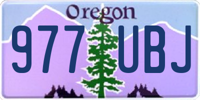 OR license plate 977UBJ