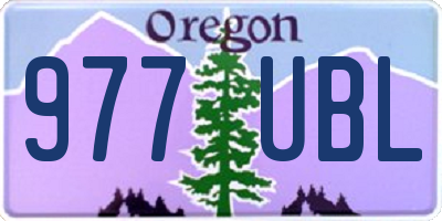 OR license plate 977UBL