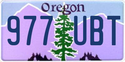 OR license plate 977UBT