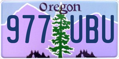 OR license plate 977UBU