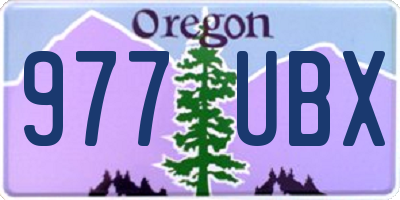 OR license plate 977UBX