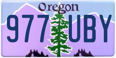 OR license plate 977UBY
