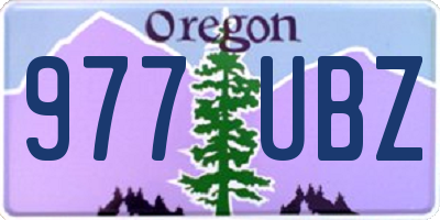 OR license plate 977UBZ