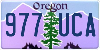 OR license plate 977UCA