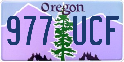 OR license plate 977UCF