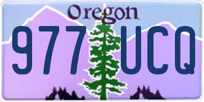 OR license plate 977UCQ
