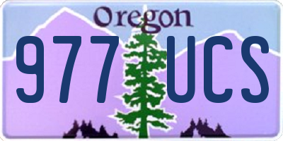OR license plate 977UCS