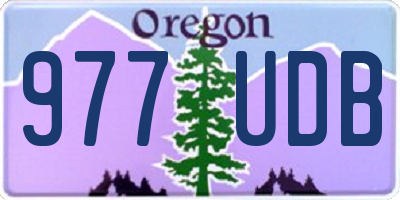 OR license plate 977UDB