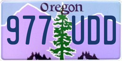 OR license plate 977UDD
