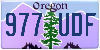 OR license plate 977UDF