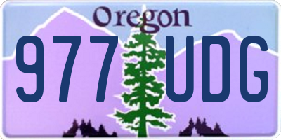 OR license plate 977UDG
