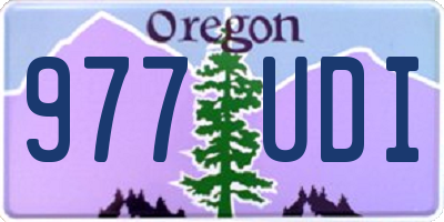 OR license plate 977UDI