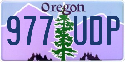 OR license plate 977UDP