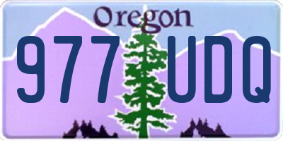 OR license plate 977UDQ